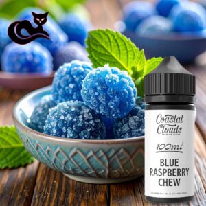 Blue Raspberry Chew 100ml AND Now in ICE! too E-Liquid Coastal Clouds