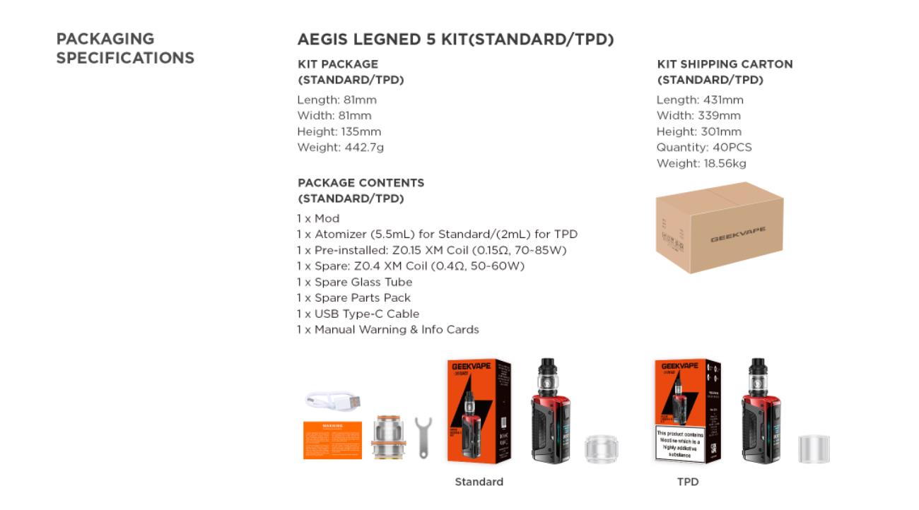 Geekvape Aegis Legend 5 Kit