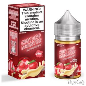 Monster Labs Salt High Content Salt E-Liquid High Content Salt E-Liquid 24mg Strawberry Custard