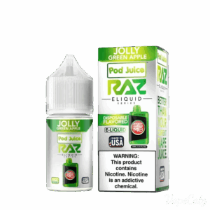 Raz Pod Juice High Content Salt E-Liquid High Content Salt E-Liquid Jolly Green Apple 30mg